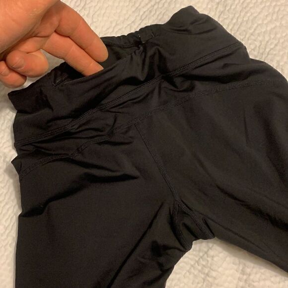 SYROKAN, leggings,  size OO, mesh legs, tie waist with 2 pockets, like new - Picture 4 of 7